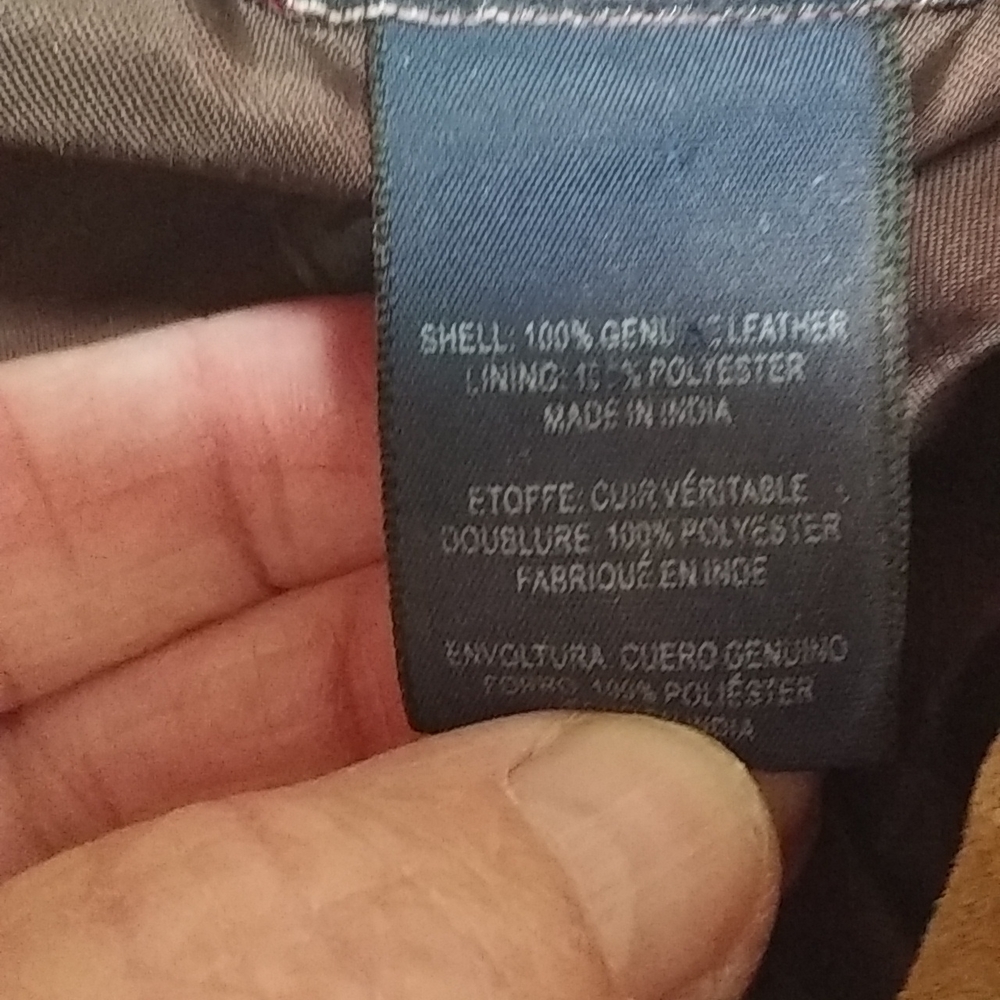 Ralph Lauren Chaps Genuine Leather Coat - Picture 3 of 3